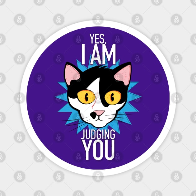 The Cat is Judging You Magnet by fabianfmas